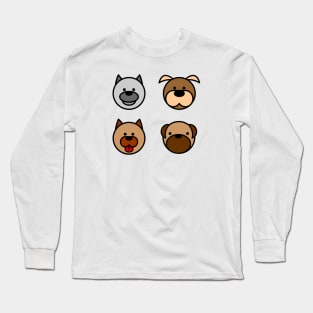 Big Face Costume Dogs Long Sleeve T-Shirt